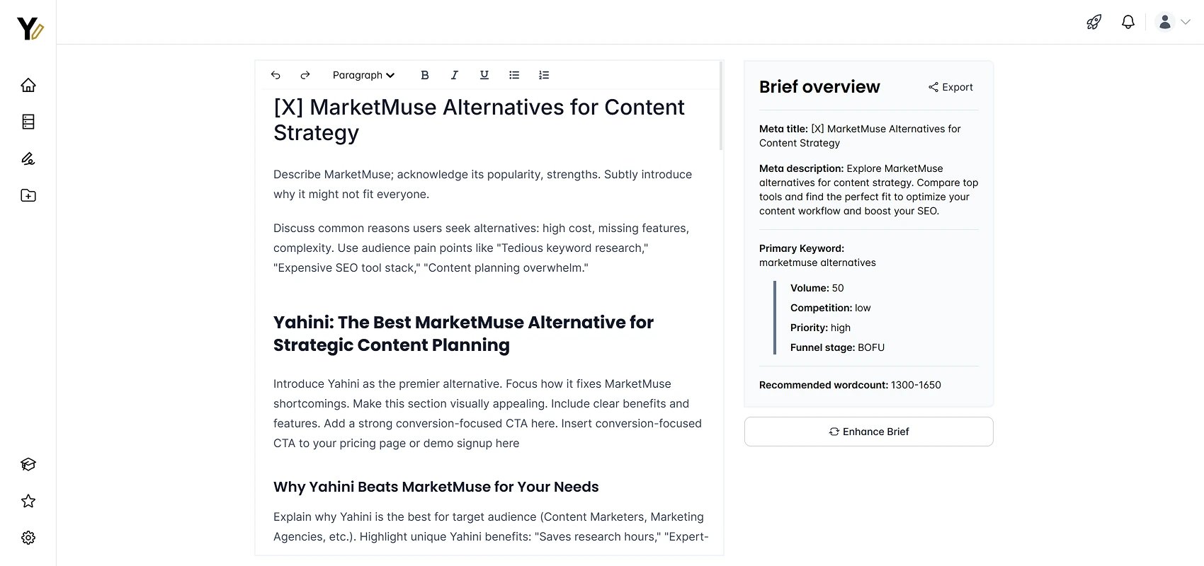 Yahini app BOFU example screenshot
