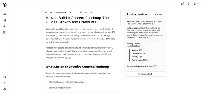 Yahini Content Briefs